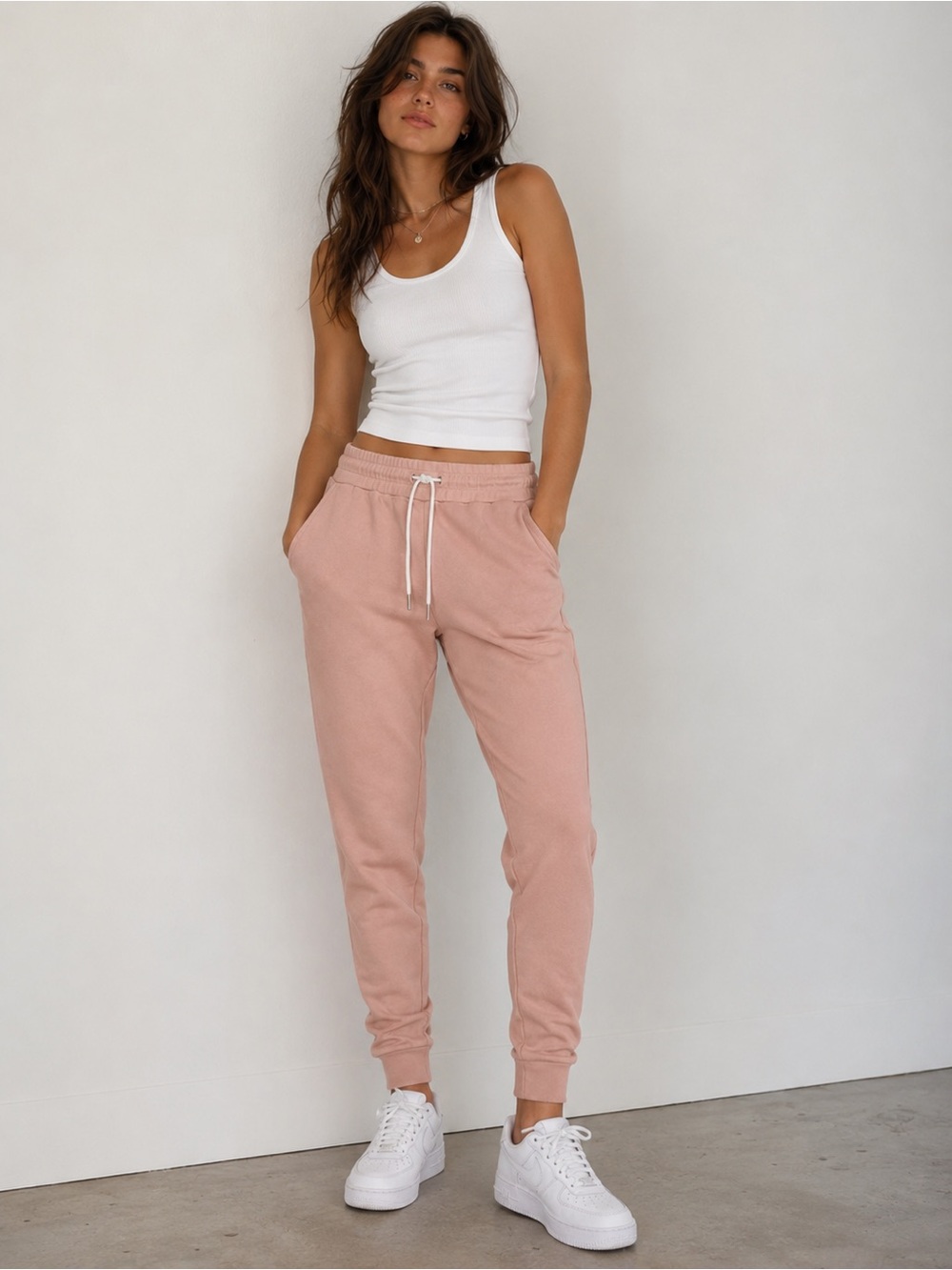 MATE the Label Organic Cotton Terry Classic Jogger Rose Pink L